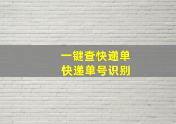 一键查快递单 快递单号识别